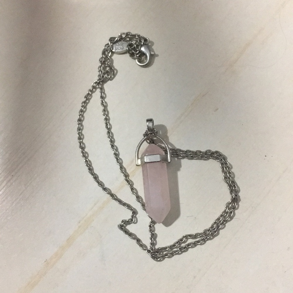 Pink crystal necklace